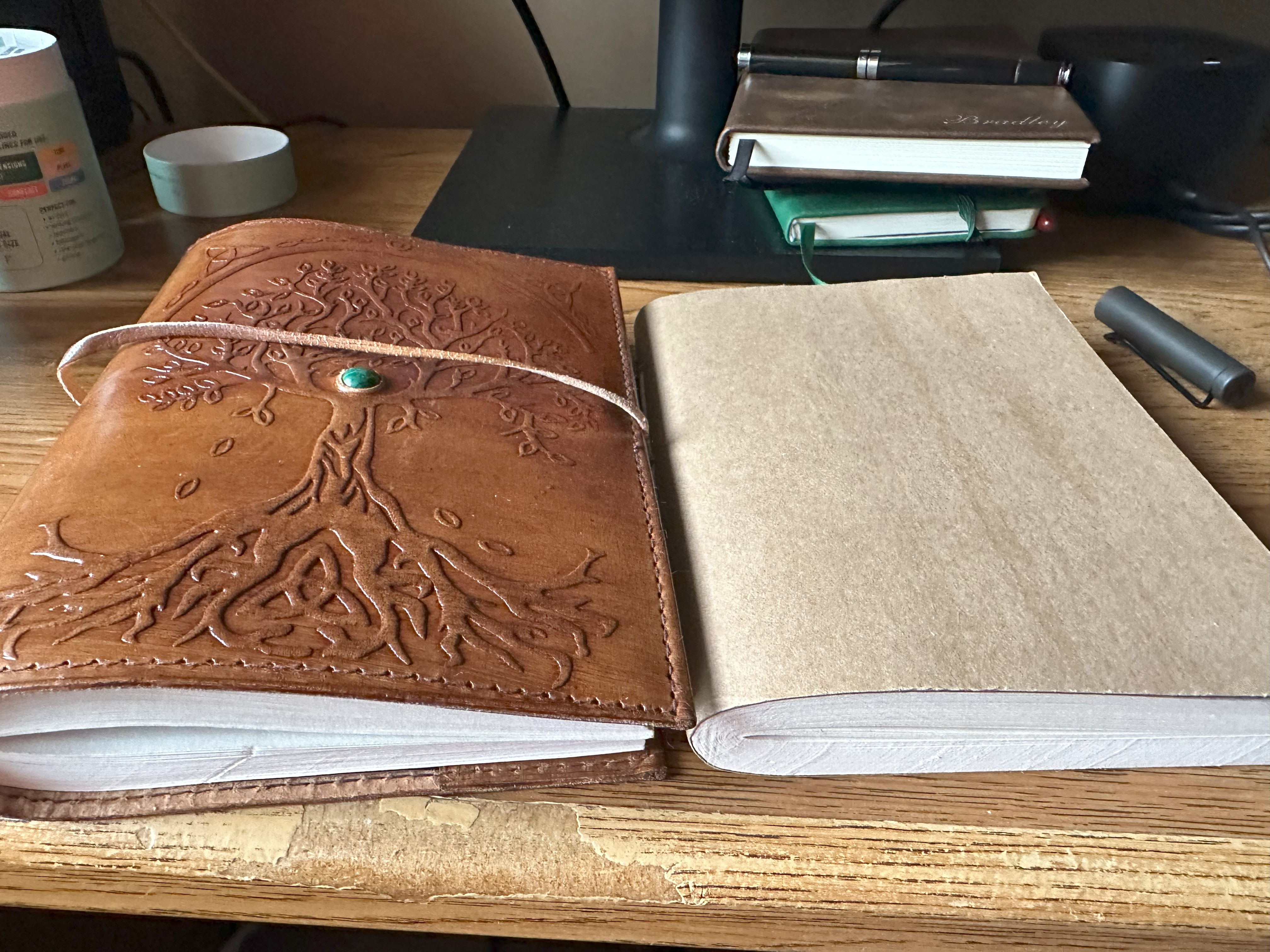 Two journals side by side.