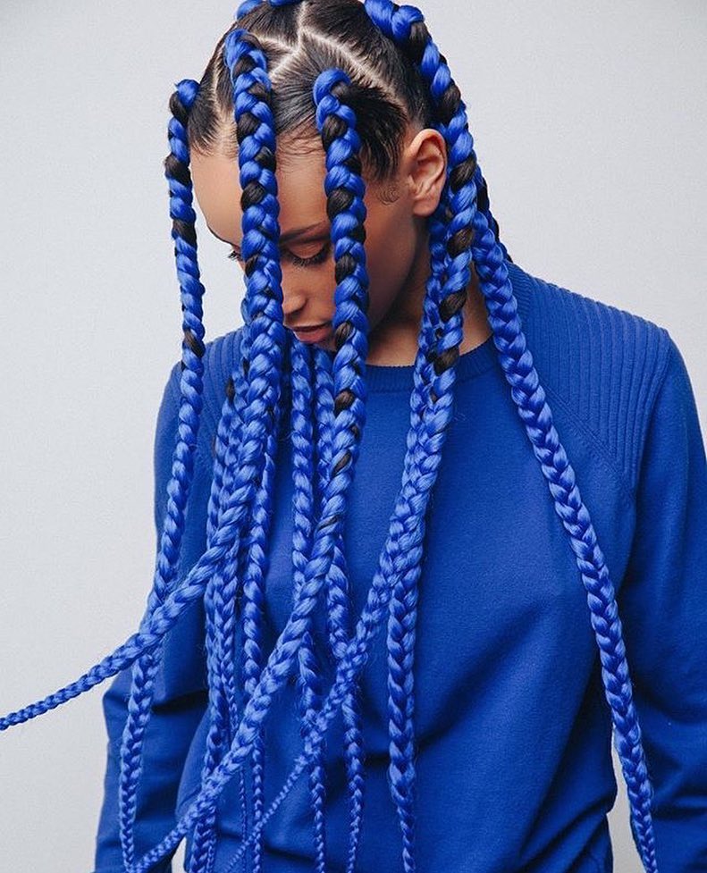 19 blue braids hairstyles
