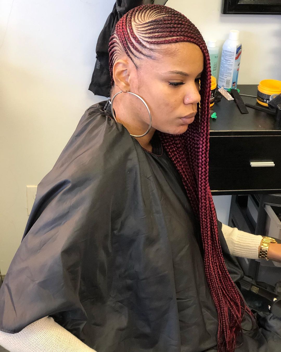 20 burgundy braids hairstyles