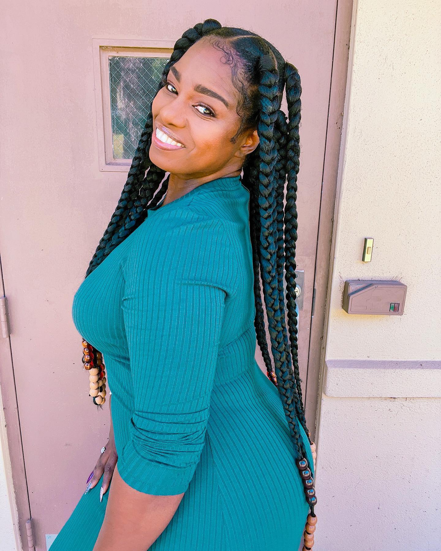 30 braids with beads hairstyles