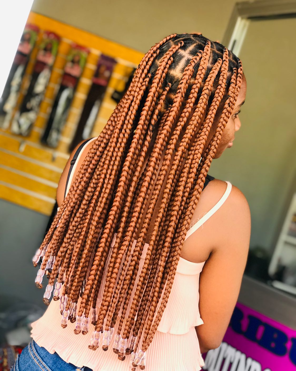 30 braids with beads hairstyles