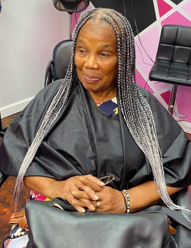 5+ grey hair braid styles