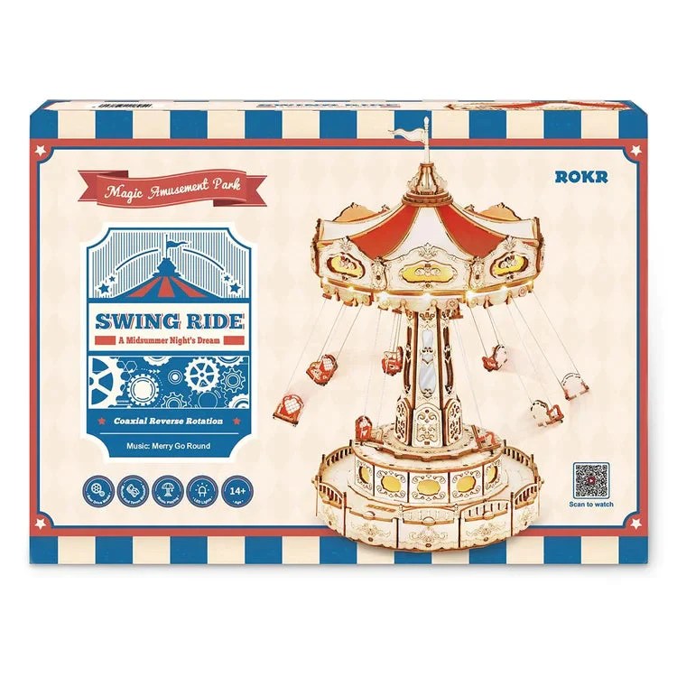 Swing Ride - mechanical musical wind-up model » Brain Hobbies