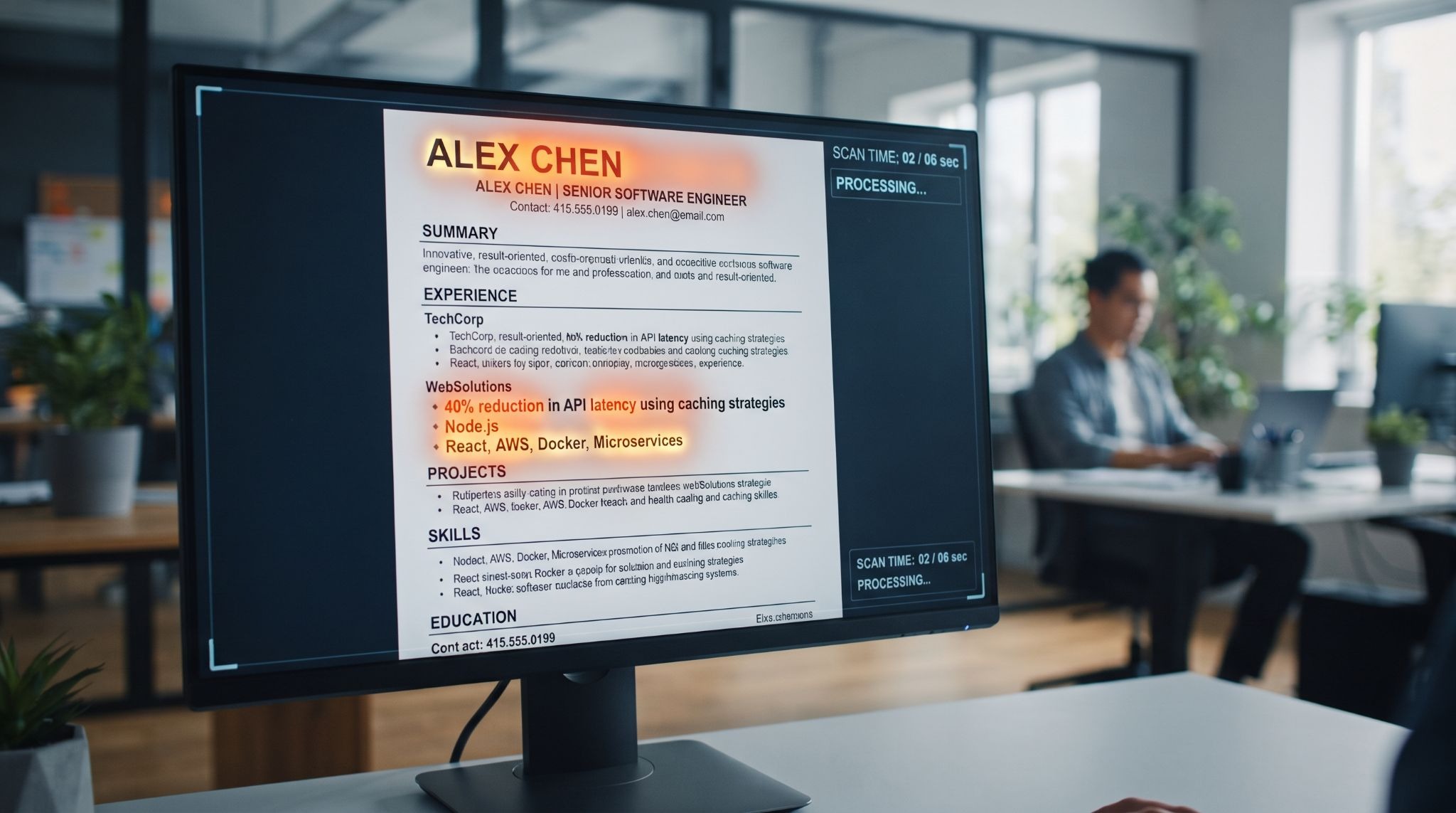 Comparison of generic vs impact-driven developer resume bullet points