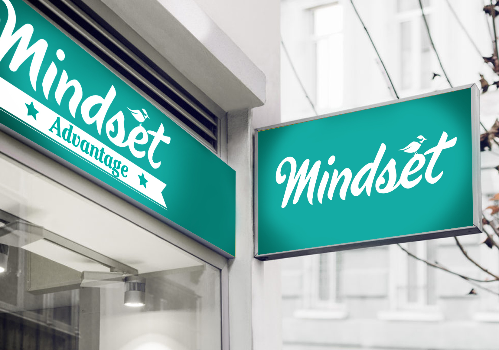 logo on a sign