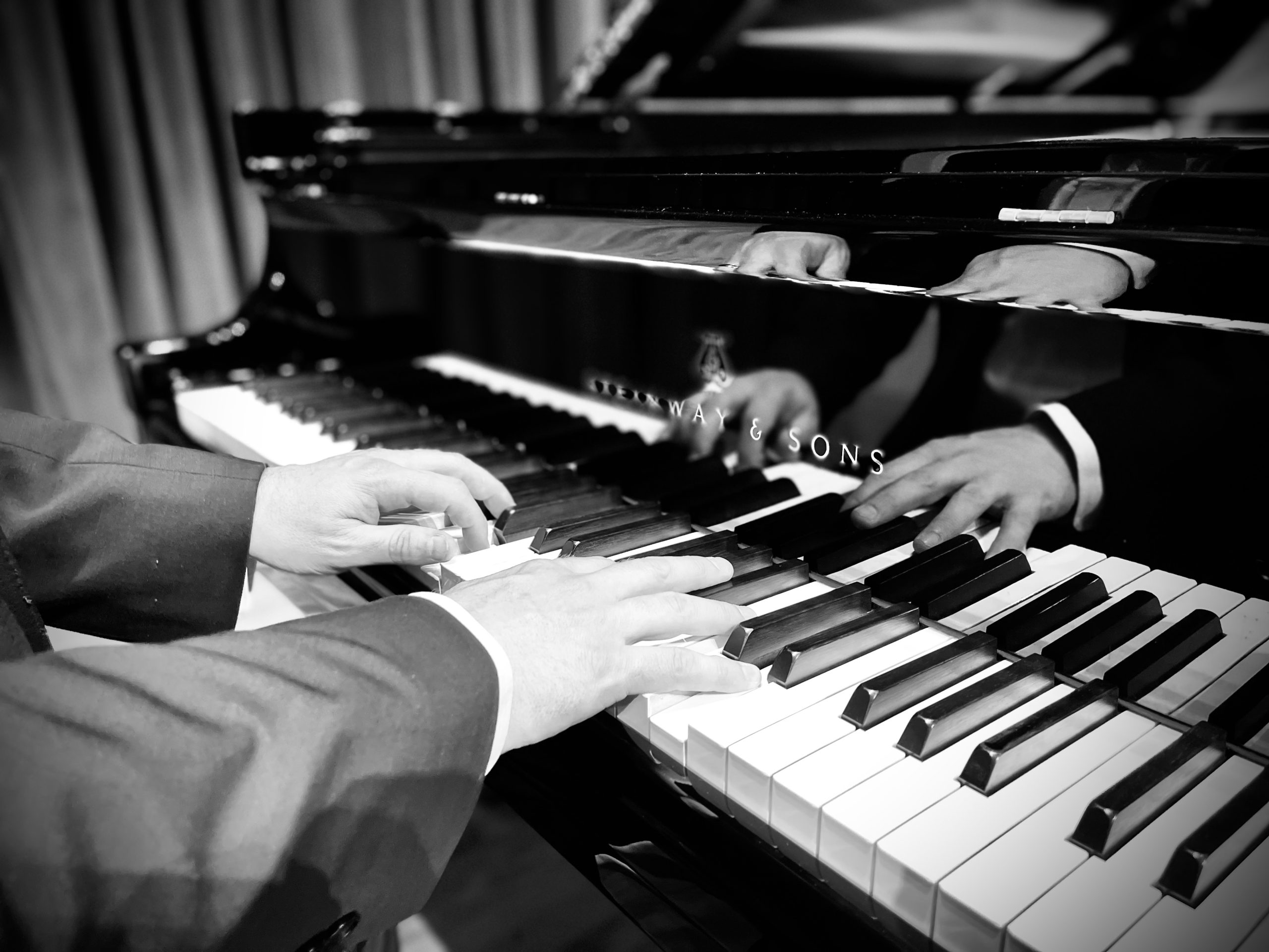 Brandon Bascom playing Steinway piano