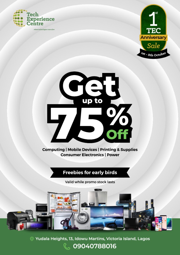 Tech Experience Turns One, Offers 75% Discount, Freebies To Shoppers