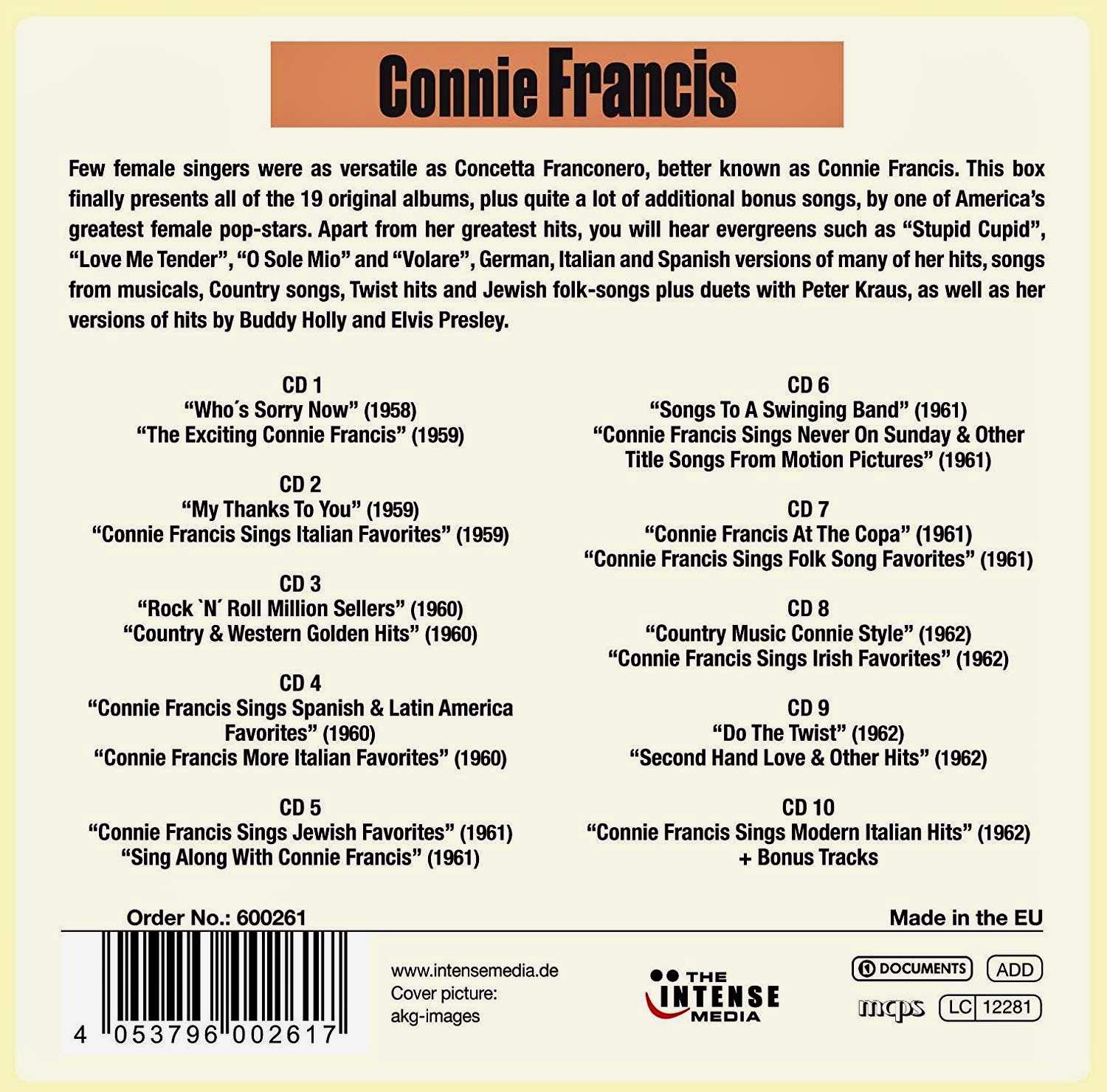 洋楽 Connie Francis - 19 Original Albums & Connie Francis - 19 Original Albums & - メルカリ