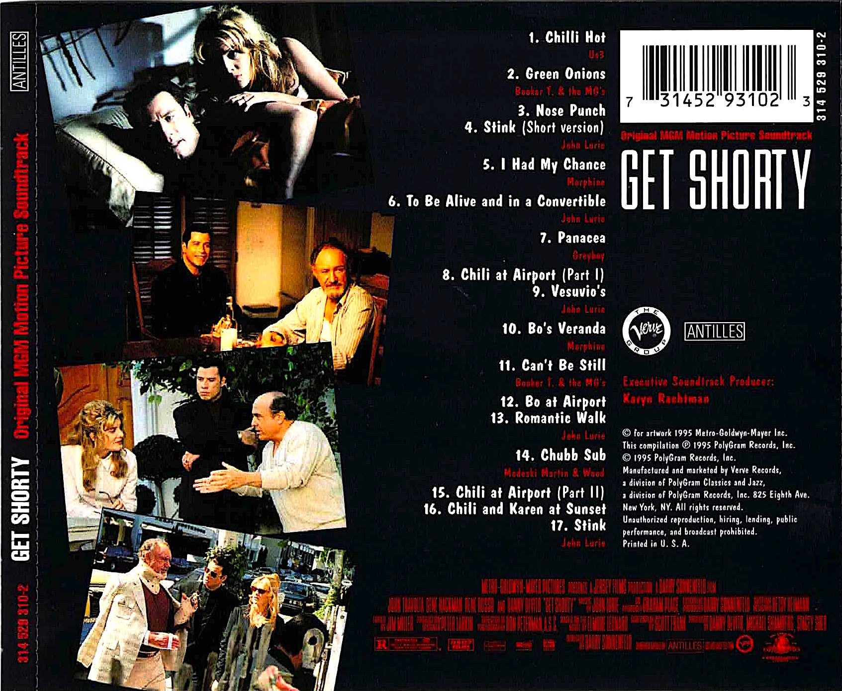 Get Shorty: Original Motion Picture Soundtrack 1995 CD-New