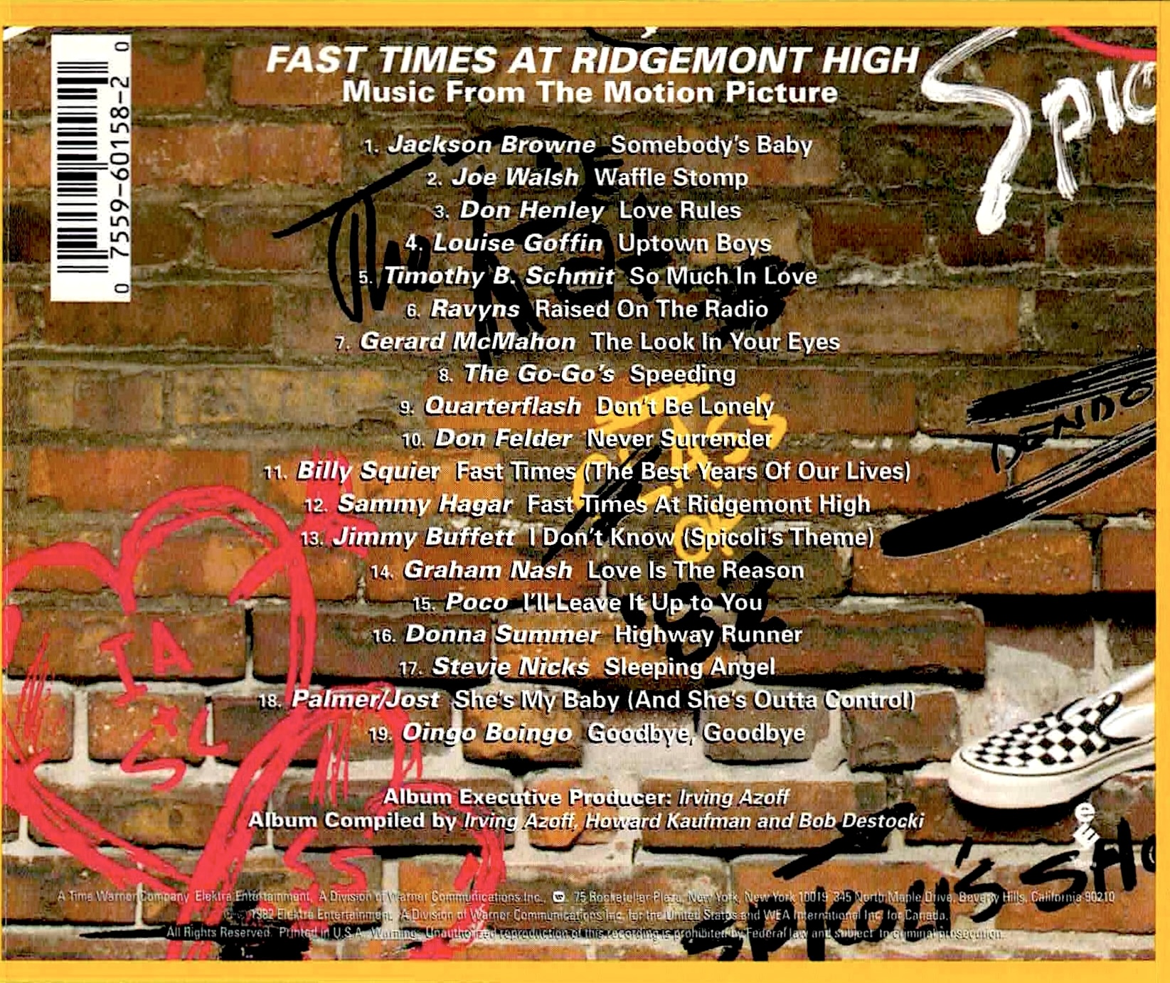 Fast Times at Ridgemont High: Original Soundtrack 1982 CD-New