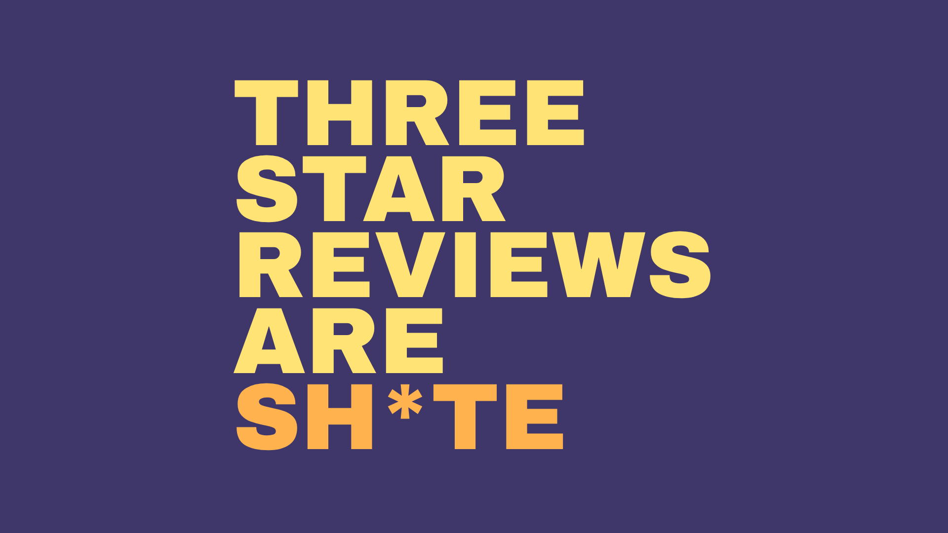 Do three star reviews actually matter?