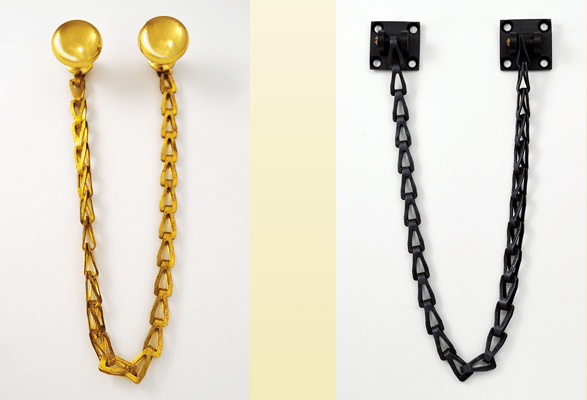 TC01 and # TC02 Solid Brass Transom Chain (Brass / Black