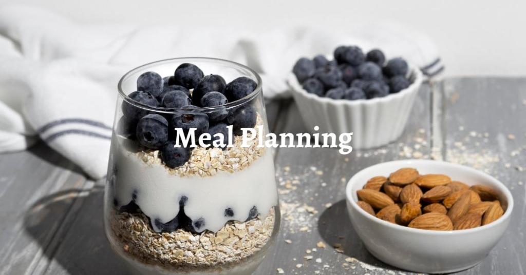 Meal planning. Berries and almonds