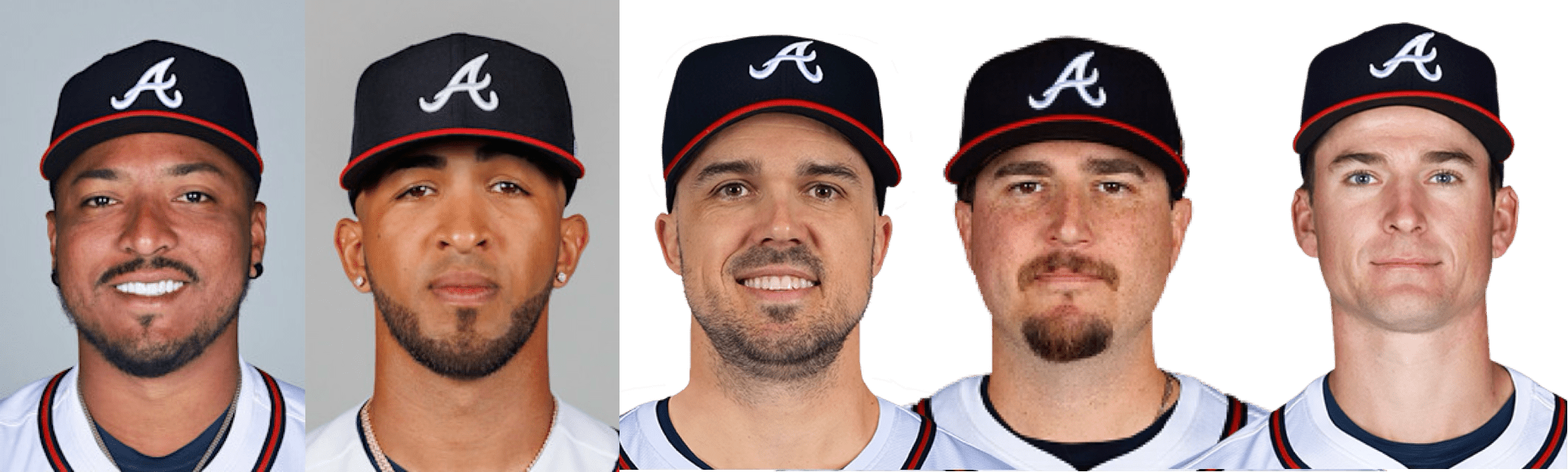 Chadwick Tromp, Eddie Rosario, Adam Duvall, Luke Jackson, Luke Williams