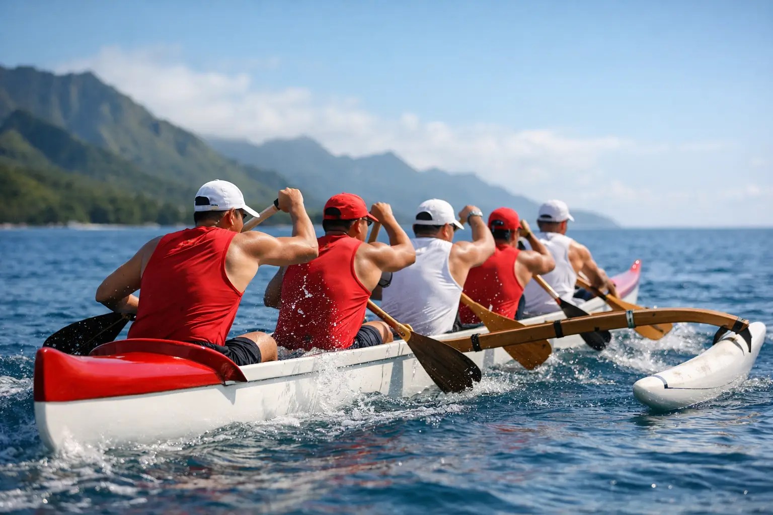 Canoas polinésias e a força de remar em equipe