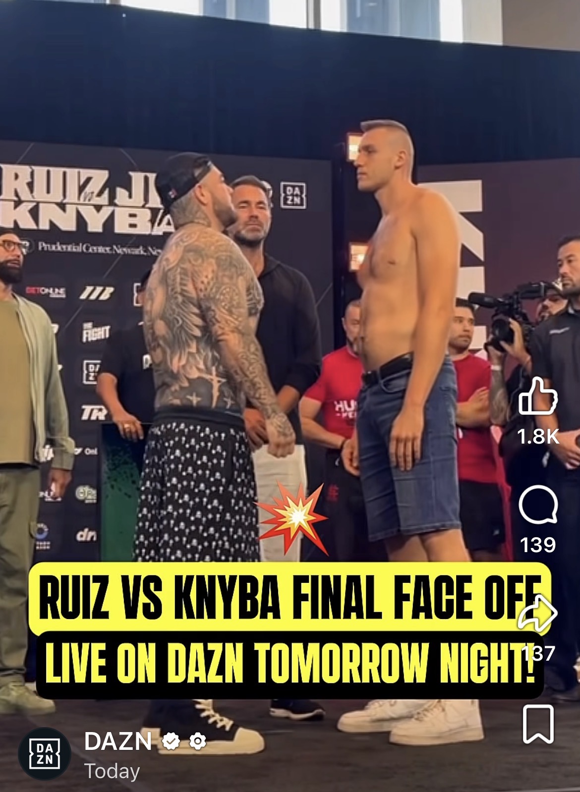 Weigh In & Face Off Ruiz v Knyba