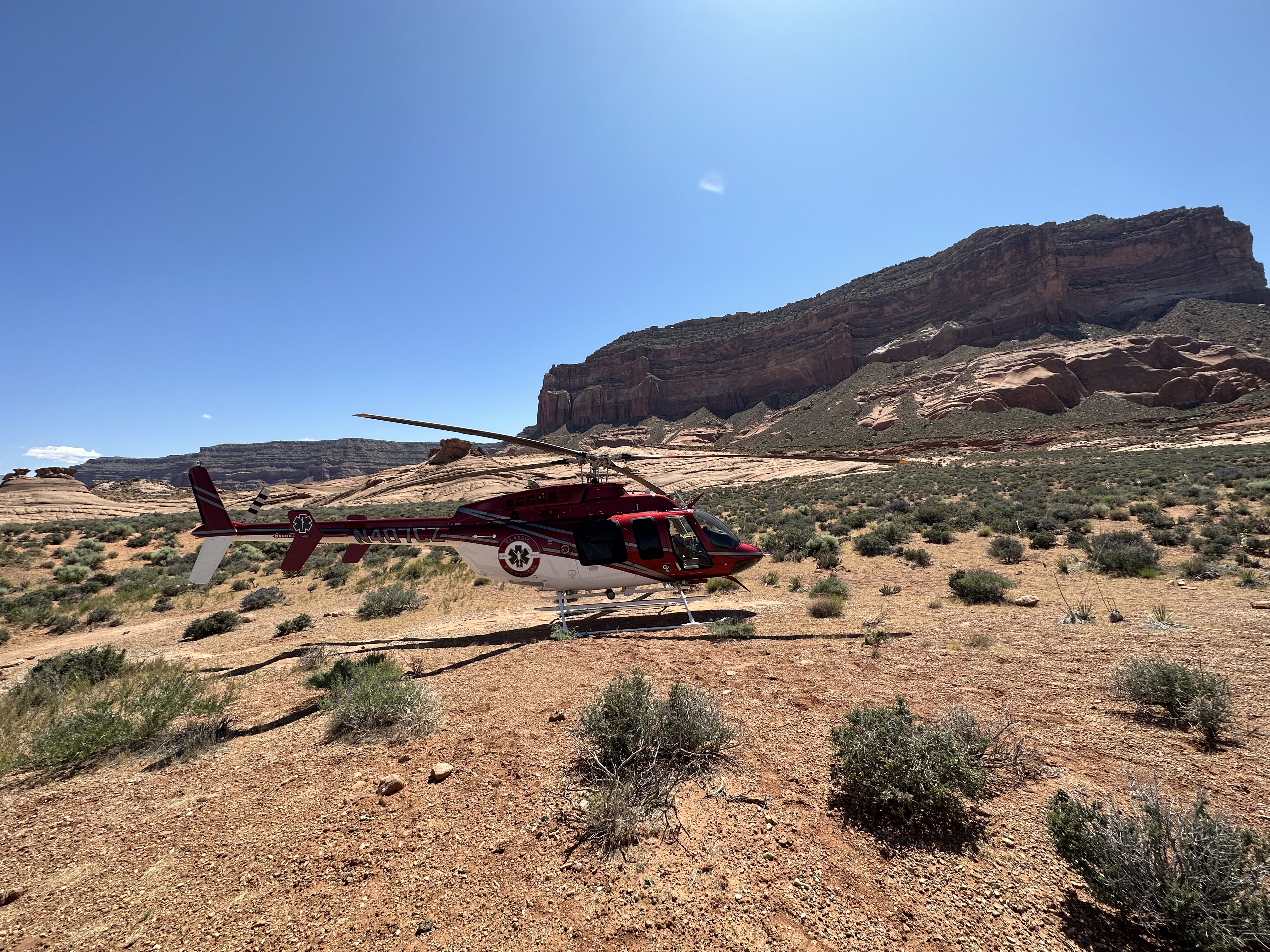 Helicopter and the Trail