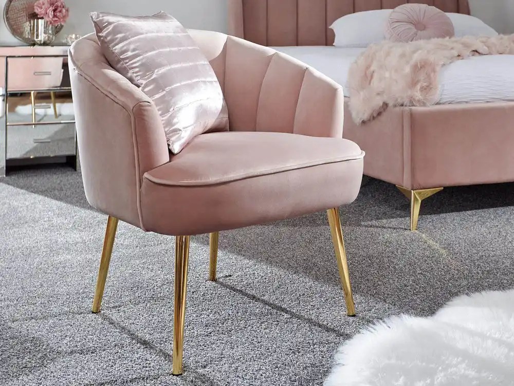 GFW Pettine Pink Fabric Accent Chair