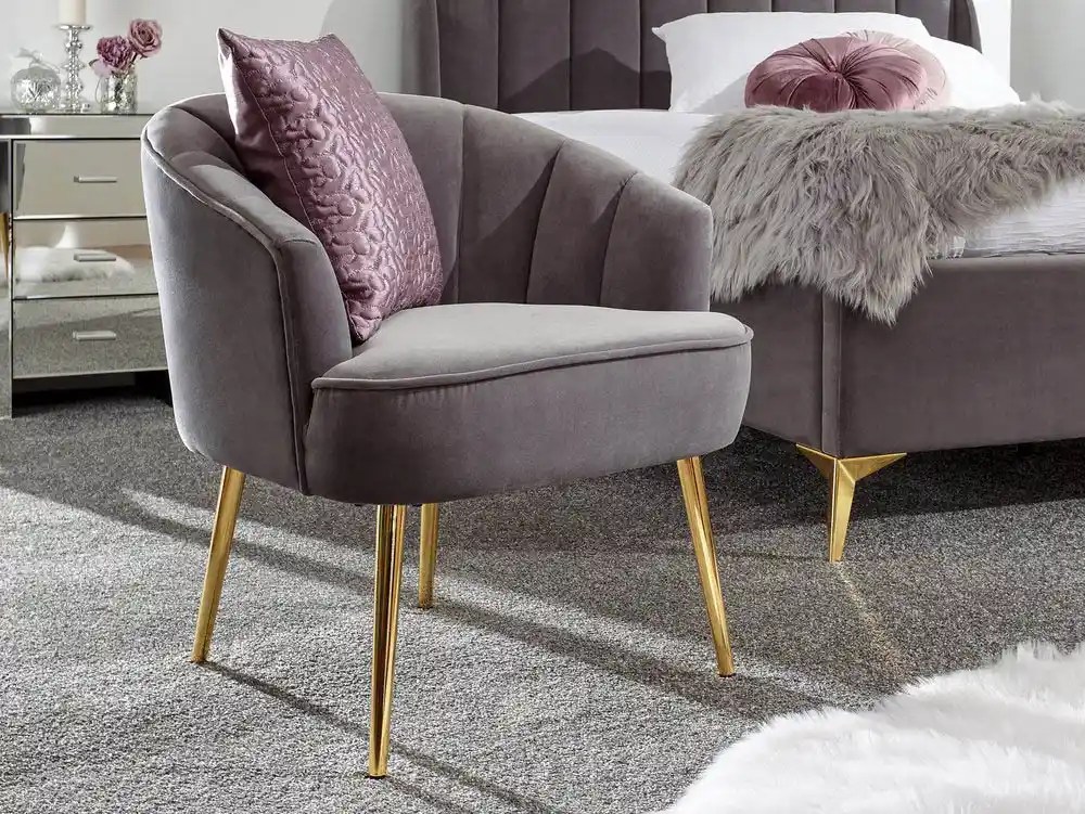 GFW Pettine Grey Fabric Accent Chair