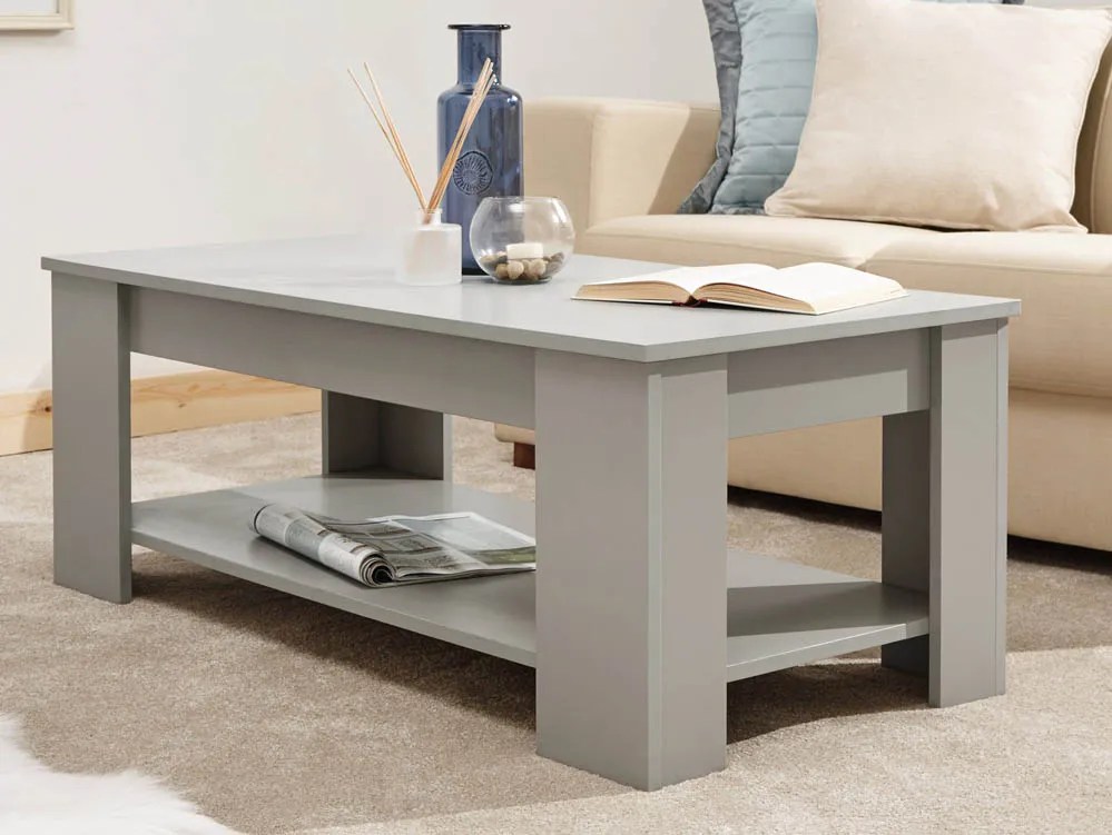 GFW Arvika Grey Lift Up Coffee Table