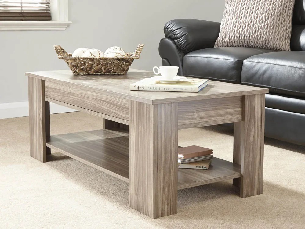 GFW Arvika Walnut Lift Up Coffee Table