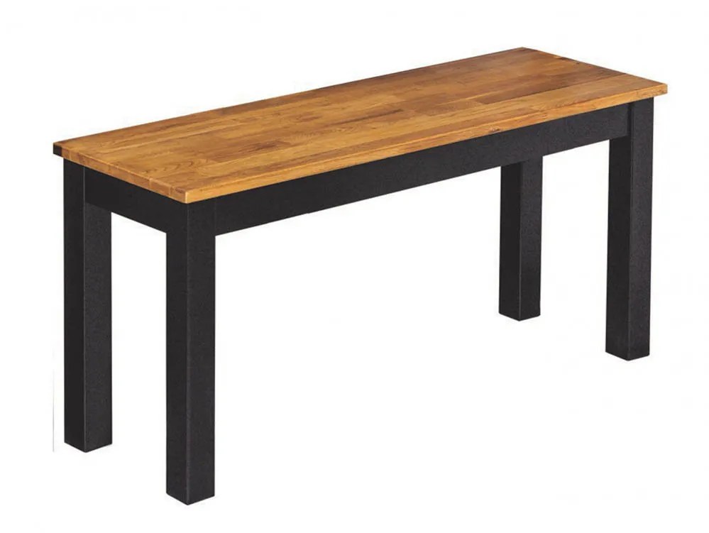 LPD Copenhagen 100cm Black and Oak Wooden Dining Bench