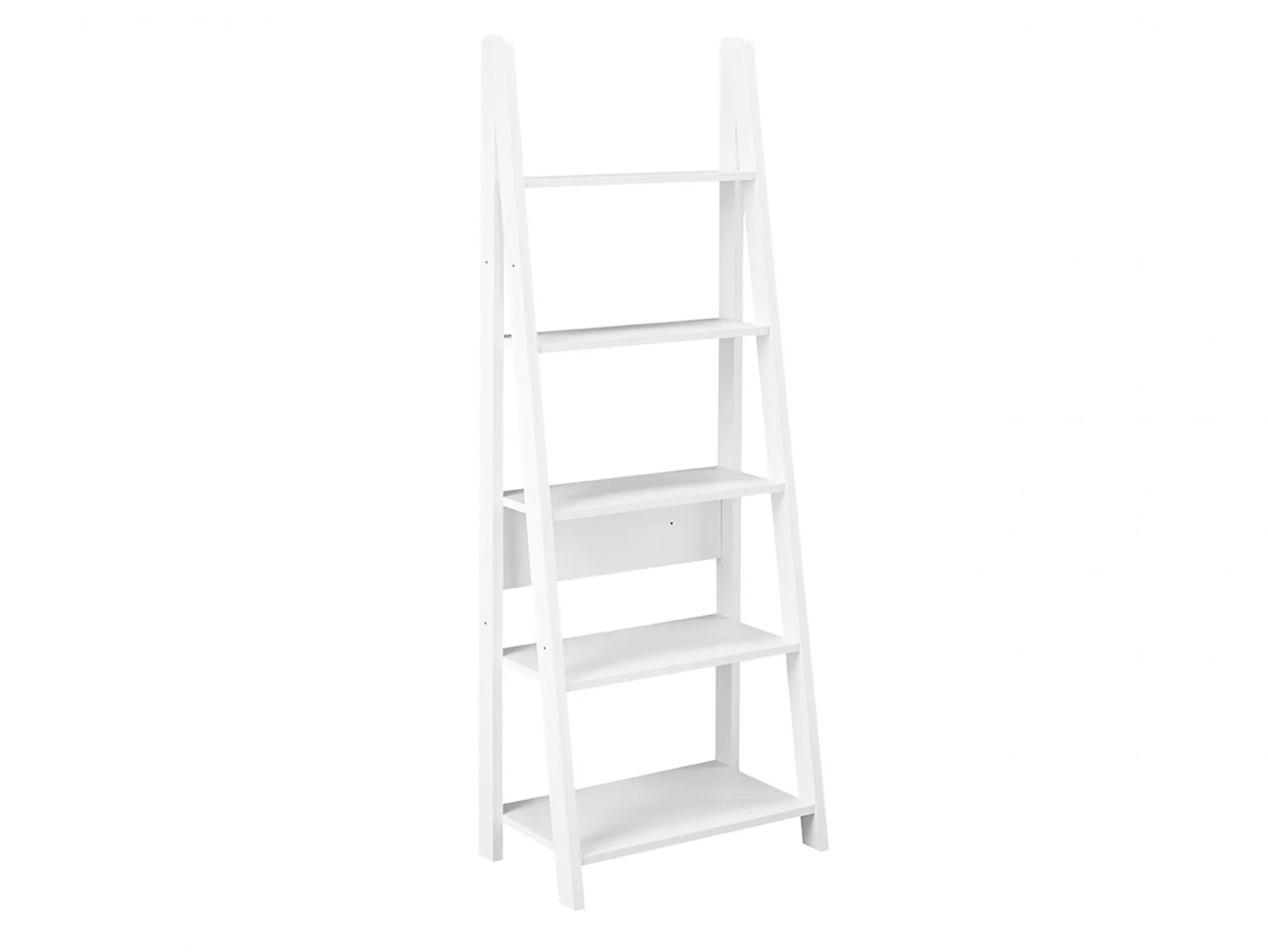 LPD Tiva White 5 Tier Ladder Bookcase