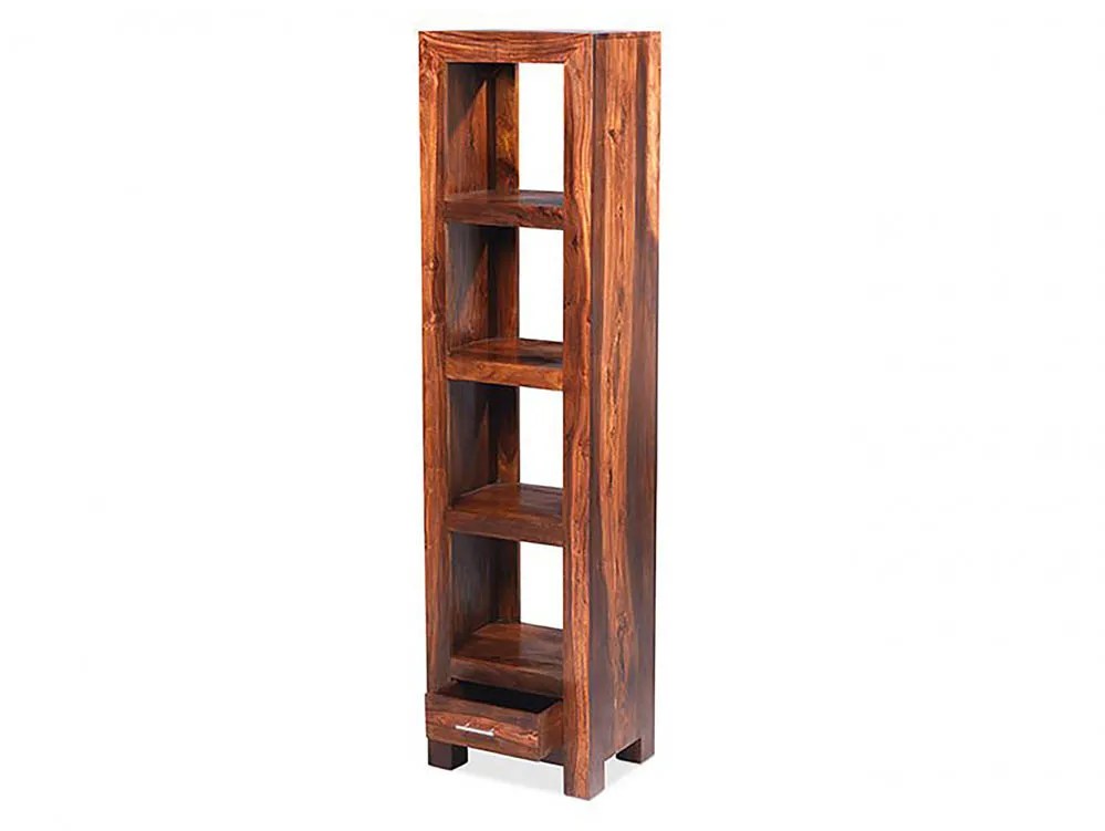 Archers Santa Clara 1 Drawer Acacia Tall Narrow Wooden Bookcase (Assembled)