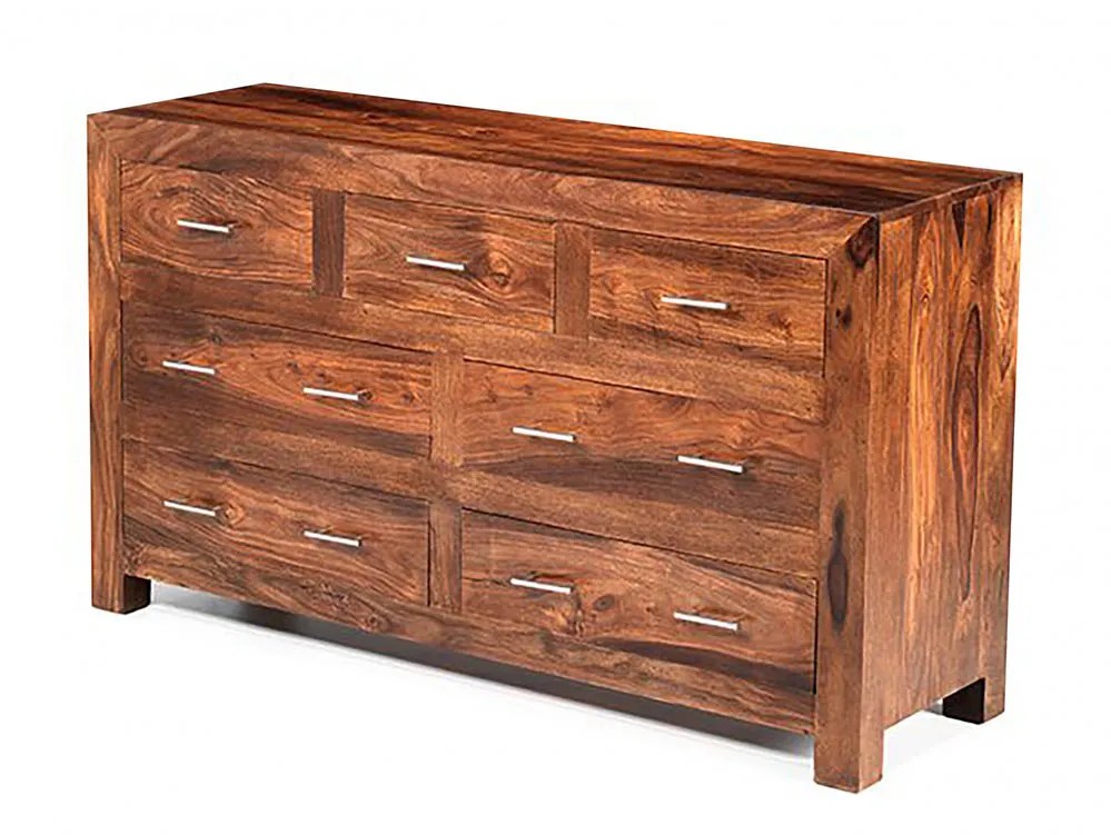 Archers Santa Clara 4+3 Drawer Acacia Wooden Chest of Drawers (Assembled)