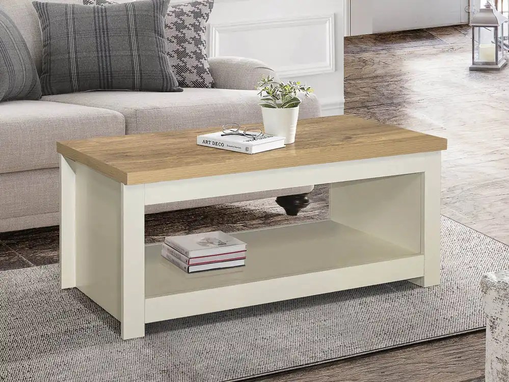 Birlea Highgate Cream and Oak Effect Coffee Table