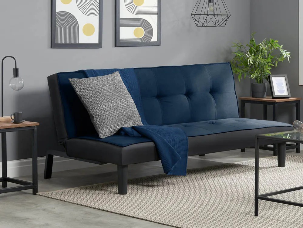 Birlea Aurora Midnight Blue Velvet Sofa Bed