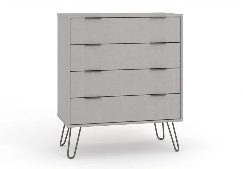 Core Augusta Grey 4 Drawer Chest of Drawers