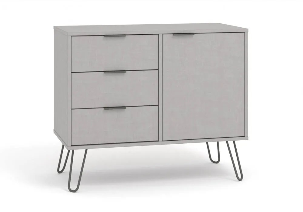 Core Augusta Grey Small Sideboard with 1 Door 3 Drawer