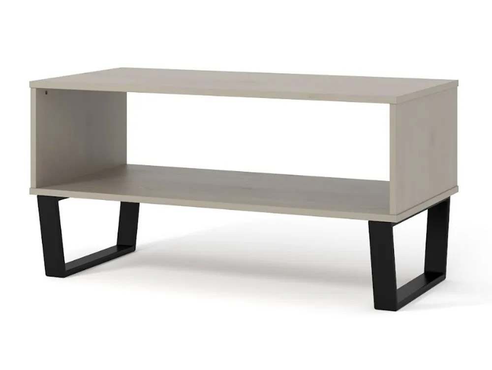Core Texas Grey Waxed Pine Open Coffee Table