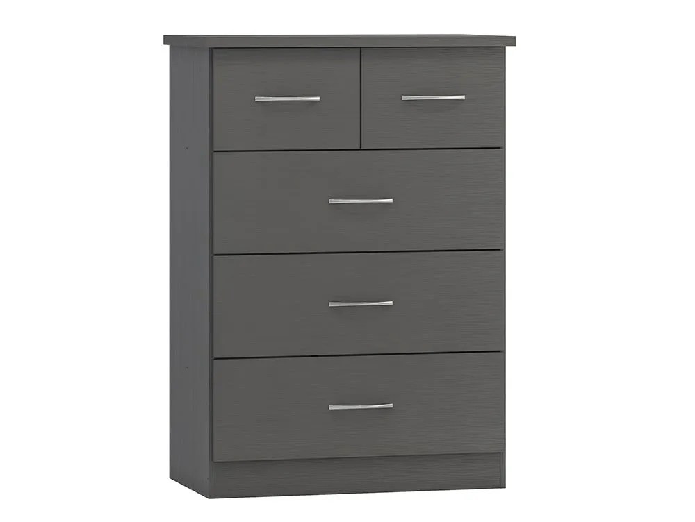 Seconique Nevada Matt Grey 3+2 Drawer Chest of Drawers