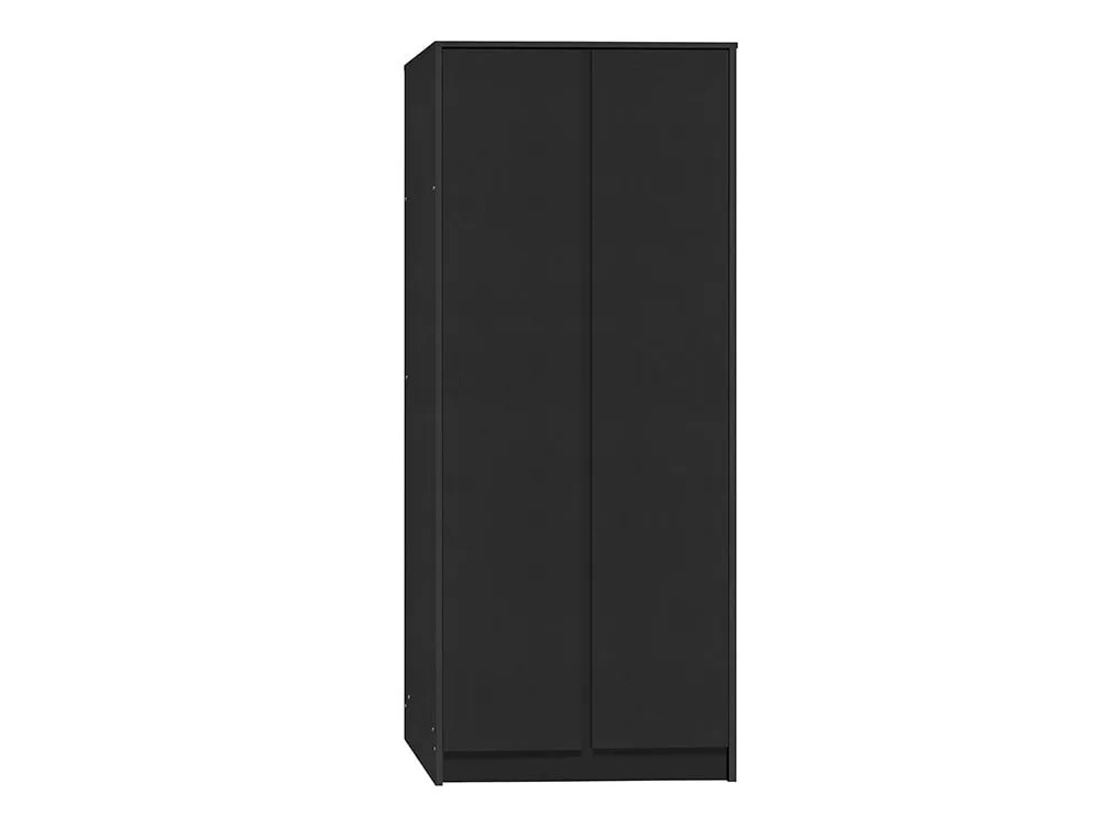 Seconique Malvern Black 2 Door Double Wardrobe