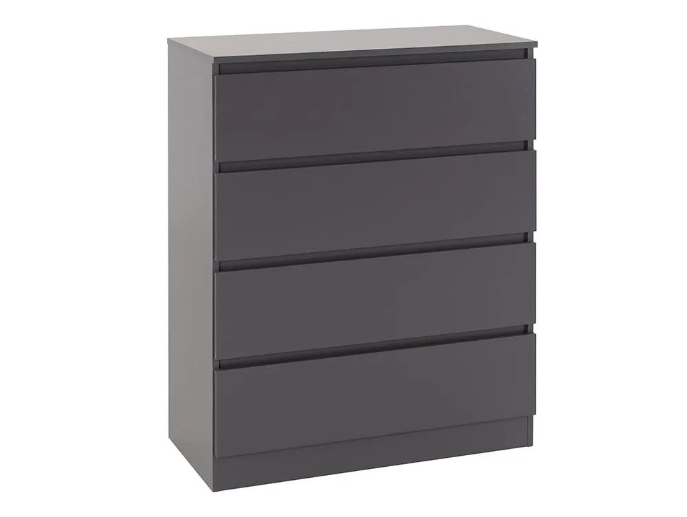 Seconique Malvern Grey 4 Drawer Chest of Drawers
