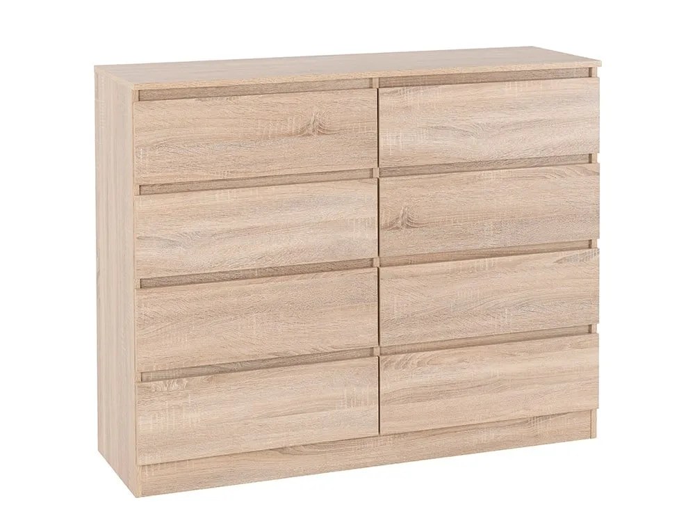 Seconique Malvern Sonoma Oak 4+4 Drawer Chest of Drawers