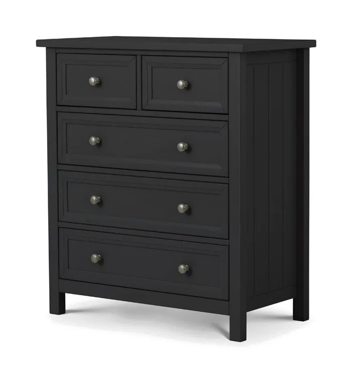 Julian Bowen Maine Anthracite 3+2 Chest of Drawers