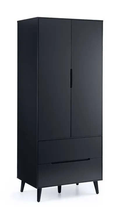 Julian Bowen Alicia Anthracite 2 Door 2 Drawer Wardrobe