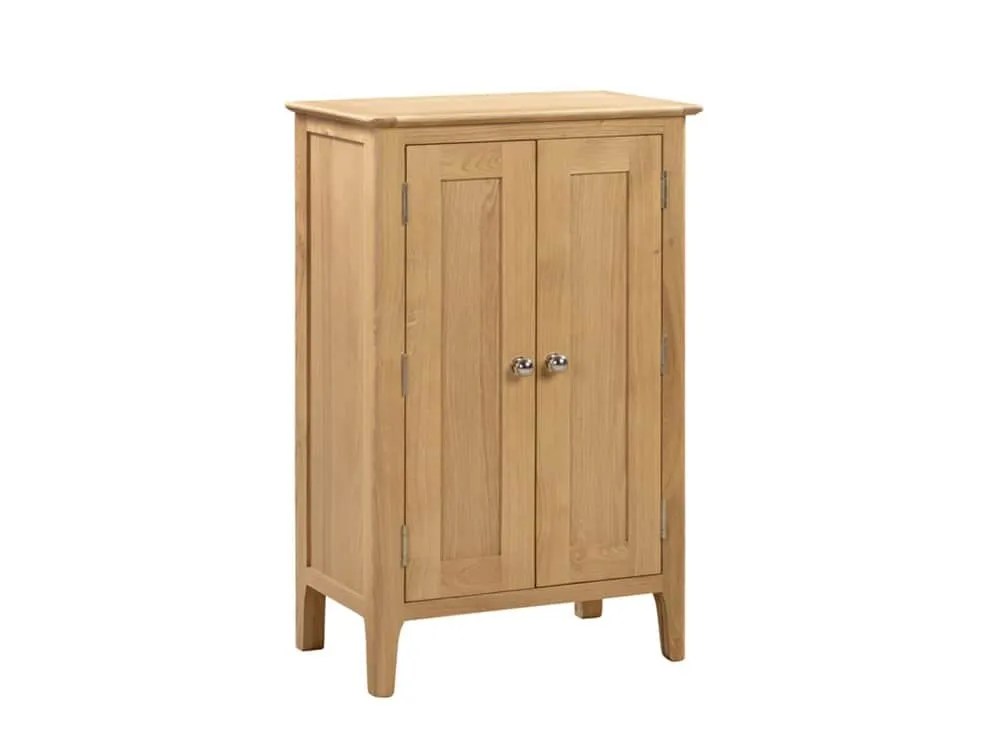 Julian Bowen Cotswold Oak 2 Door Shoe Cabinet (Assembled)