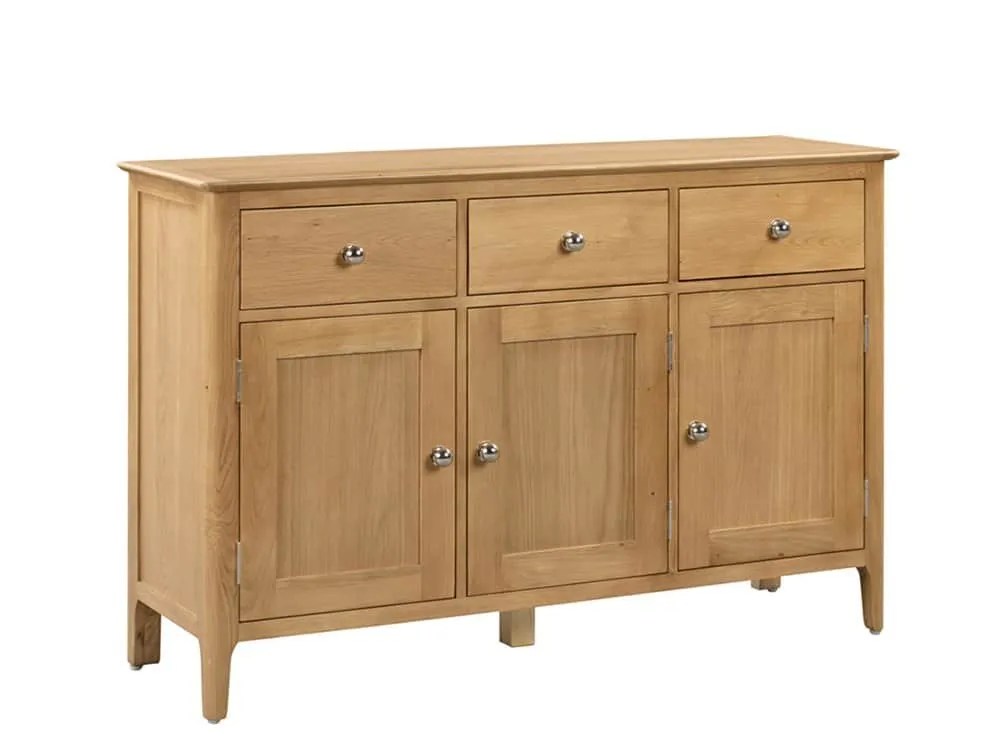Julian Bowen Cotswold Oak 3 Door 3 Drawer Sideboard (Assembled)