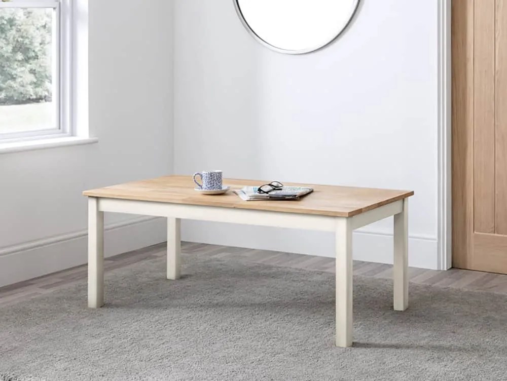 Julian Bowen Coxmoor Ivory and Oak Coffee Table