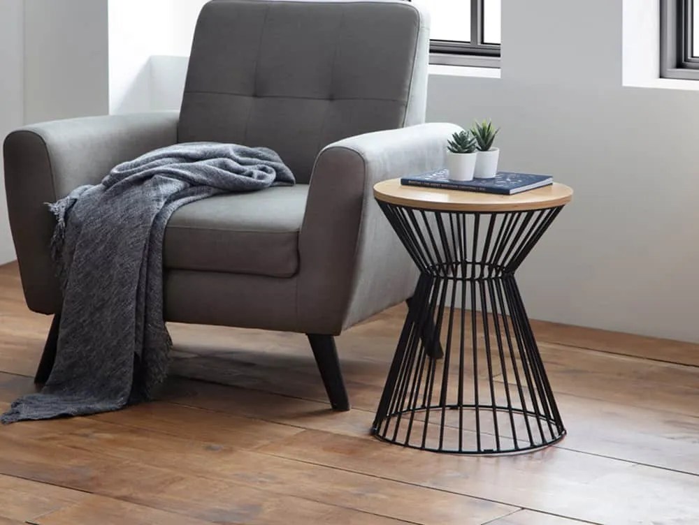 Julian Bowen Jersey Euro Oak Effect Lamp Table