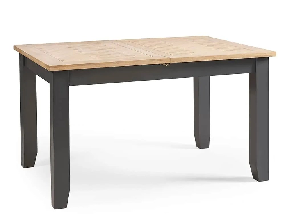 Julian Bowen Bordeaux 140cm Grey and Oak Extending Dining Table