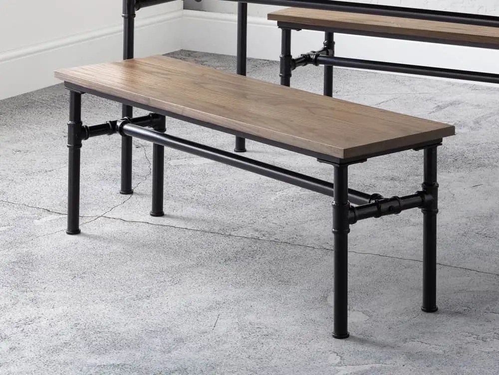 Julian Bowen Carnegie 120cm Mocha Elm Dining Bench