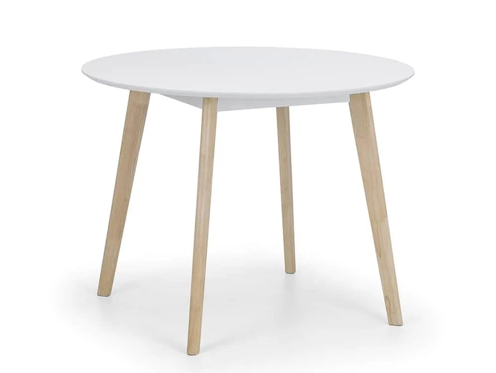 Julian Bowen Casa 100cm White and Limed Oak Dining Table