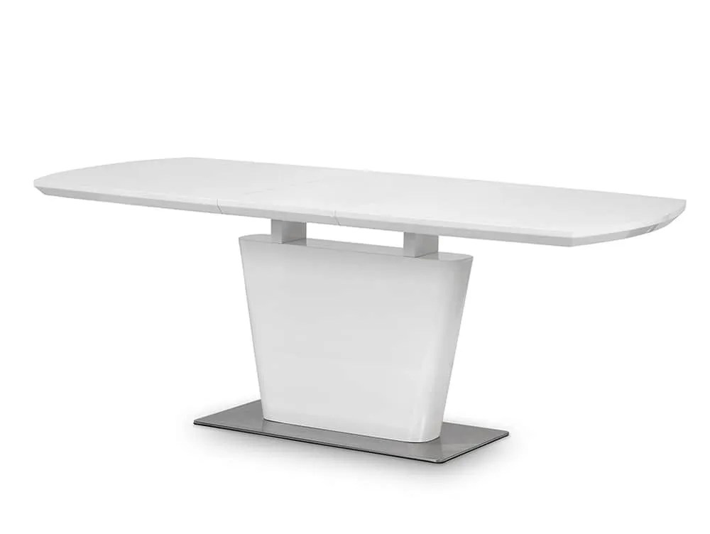 Julian Bowen Como 160cm White High Gloss Extending Dining Table