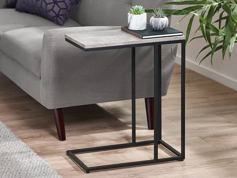 Julian Bowen Staten Concrete Effect Drinks Table