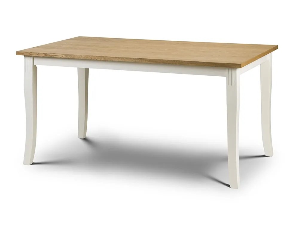 Julian Bowen Davenport 150cm Ivory and Oak Dining Table